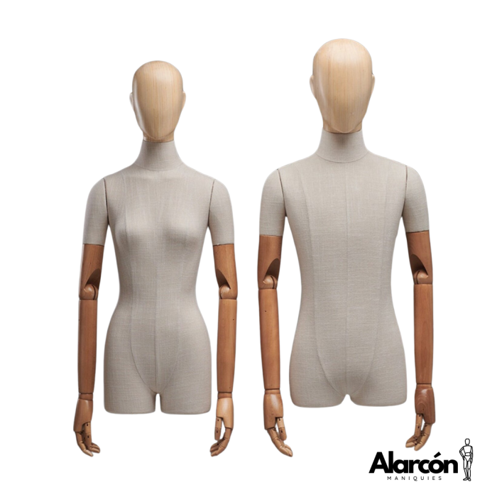 Maniquí Mujer/Hombre con brazos articulados de Madera para Sastrería - Imagen 5